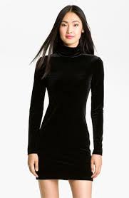A B S By Allen Schwartz Velvet Turtleneck Dress Nordstrom Turtle Neck Dress Black Long Sleeve Mini Dress Mini Black Dress