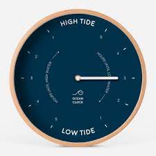 Background in navy blue color, white buy stylish & modern tidal wall clocks online at salty furniture. Buy Wooden Unique Tide Clocks Navy Blue Tidal Clock Named Marine