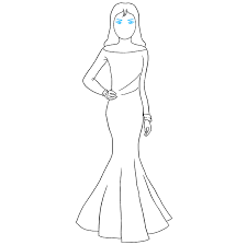 How To Draw A Woman Really Easy Drawing Tutorial Draw a large circle and make a horizontal line below it for the chin.