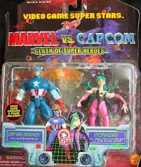 Marvel Vs Capcom 6 Inch Captain America Vs Morrigan Super Stars 1999 Toy Biz Marvel Vs Capcom Marvel Vs Capcom