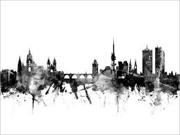 Black And White Skyline Art Prague Skyline Prague Praha Czech Republic Cityscape Art Print 2378 Skyline Art Cityscape Art Posters Art Prints