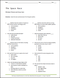 Break down the elements that make pop music so enjoyable, plus learn about its artists, producers, genres, and chart toppers, in this collection. Space Race Free Printable Social Studies Pop Quiz Student Handouts