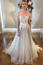 Wedding Dresses Short Sleeve Most Expensive Dress In The World Cherry Queewwn In 2020 Grey Wedding Dress Wedding Dresses Strapless Wedding Dresses Lace