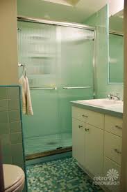 The enduring popularity of the mid century modern style is based on many factors. Rebecca S Mid Century Bathroom Remodel Using Nemo Tiles Mud Set