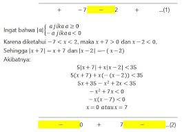 Secara geometris, nilai mutlak suatu bilangan adalah jarak antara bilangan itu dengan nol pada garis bilangan real. Nilai Mutlak Persamaan Pertidaksamaan Contoh Soal