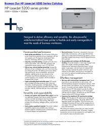 Hewlett packard's current laserjet 5200 driver release resolves driver conflicts, improves your computer's stability and restores. Laserjet 5200 Pdf Datasheet Manualzz
