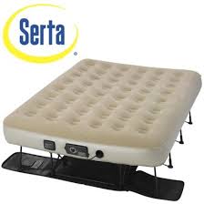 Serta Queen Ez Bed Double High Air Mattress With Built In Pump Mattress Queen Mattress Topper Air Bed