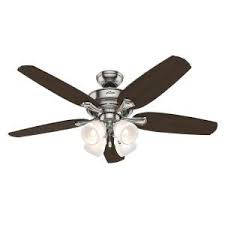 135 Hunter Heathrow 52 In Led Indoor Brushed Nickel Ceiling Fan 52119 At The Home Depot Mobile Brushed Nickel Ceiling Fan Hunter Ceiling Fans Ceiling Fan
