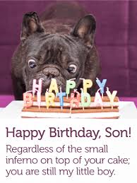Birthday Card Happy Birthday Wishes In French To My Little Boy Happy Birthday Card For Son Birthday Greeting Cards By Davia In 2020 Birthday Cards For Son Dog Birthday Bulldog