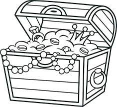 This picture is of treasure chest. Pin By Emma Bonner On Design Pirate Coloring Pages Cartoon Treasure Chest Treasure Chest Drawing