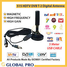Frequency bands used by the different tv stations for digital broadcasting. Global Pro 515 Indoor Digital Tv Antenna Uhf Hdtv Dttv Myfreeview Antena Dvb T2 Dvbt2 Magnet Base Shopee Malaysia