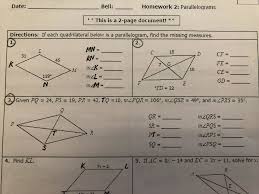 Find the missing measurements of rhombus abcd. If Each Quadrilateral Below Is A Parallelogram Find The En Ya Guru