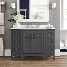 Cabinet depths are typically between 18 and 21 inches. Luz 48 Single Bathroom Vanity Set Reviews Birch Lane