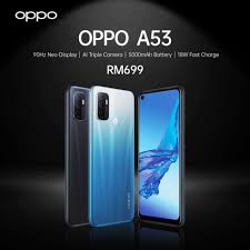 Compare price, harga, spec for mobile phone by apple, samsung, huawei, xiaomi, asus, acer and lenovo. Oppo A53 Kini Di Malaysia Skrin 90hz Bateri 5000mah Pada Harga Rm699 Amanz