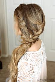 Smooth and sleek styles will ensure your prom hairstyle is a success. Braided Side Swept Prom Hairstyle Missy Sue