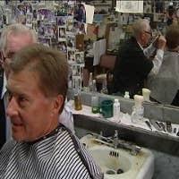 Cameron visits Floyd's for a trim