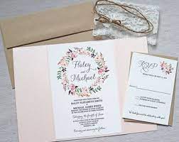 Modern Wedding Invitation Simple Wedding Invitation Rustic Etsy Simple Wedding Invitations Wedding Invitations Wedding Invitations Boho