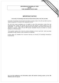 This is not to say that they are the same thing. Important Notice Www Xtremepapers Com Indonesian 0545 Malay 0546 Igcse
