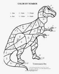 Kids can learn to identify different numbers, grasp basic math principles, and practice counting and writing. 12 Color By Numbers Coloring Pages For Kids Dinosaur Colour By Number Hd Png Download Kindpng