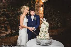 Bruce jones on tuesday for Newlyweds Look On In Horror As Three Tier Wedding Cake Topples On To The Floor Daily Mail Online