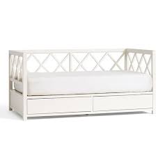 Clara Lattice Storage Daybed Daybed With Storage White Bedroom Furniture Daybed With Trundle