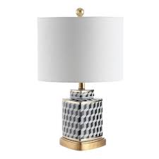 Black Gray And White Ceramic Madras Table Lamp Black White By World Market In 2020 Led Table Lamp Table Lamp Lamp