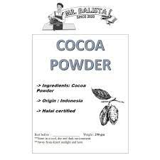 Maybe you would like to learn more about one of these? Pure Cocoa Powder Serbuk Koko 100 Asli Mr Balista 250gm