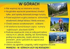 Bezpieczne wakacje w górach - Szkolne Blogi