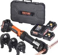 VEVOR Mini ProPress Tool, 18V Electric Pipe Crimping Tool for 1/2", 3/4",  1" Copper Pipes, Press Tool Kit with 3 Pro Press Jaws, 2pcs 2AH Battery, ...