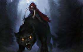 You are the monster, the big bad wolf from the fable. Wallpaper Girl Wolf Art Guy Red Riding Hood Little Red Riding Hood Big Bad Wolf Images For Desktop Section Art Download
