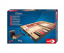 The pieces are moved according to rolls of the dice. Deluxe Backgammon Case 15 606101712 Game Classics Categories Shop Noris Spiele De