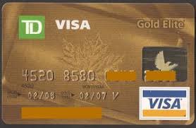Hardest part of the job was matrix. Bank Card Gold Elite 1 Td Canada Trust The Toronto Dominion Bank Canada Col Ca Vi 0025 01