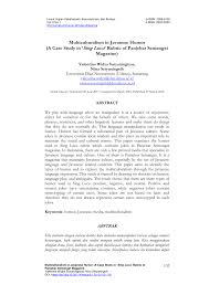 D.tuwok rawan tegese untu krowok. Pdf Multiculturalism In Javanese Humor A Case In Sing Lucu Rubric Of Panjebar Semangat Magazine