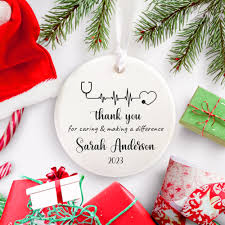 Personalized Nurse Christmas Ornament, Healthcare Worker Christmas  Ornament, Personalized Nurse Graduation Gift, First Christmas as a Nurse