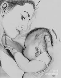 Mother S Love By Gil Fong In 2021 Mom Drawing Baby Art Pictures Mother And Child Drawing