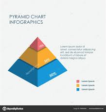 Pyramid Chart Infographics Elements Vector Flat Design Sign