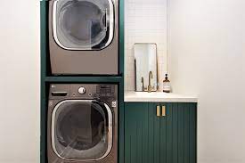 Gas dryers need a gas supply line and more than 50 feet of venting to the outside. 75 Beautiful Small Laundry Room With A Stacked Washer Dryer Pictures Ideas June 2021 Houzz