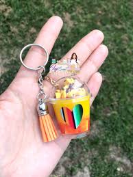 Mangonada Keychains Etsy In 2021 Polymer Clay Jewelry Diy Cute Keychain Handmade Keychains