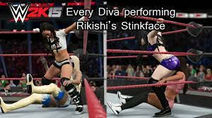 WWE 2K15 (PS4) Every Diva Performing Rikishi's Stinkface - YouTube