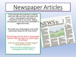 Example of newspaper report ks2 : Newspaper Report Example Ks3