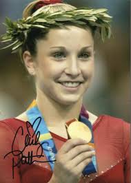CARLY PATTERSON HAND SIGNED 5x8 COLOR PHOTO WITH OLYMPIC GOLD MEDAL