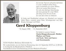 Letselschadebureau kloppenburg is de belangenbehartiger voor slachtoffers met letselschade. Traueranzeigen Von Gerd Kloppenburg Wirtrauern