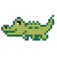 Alligator Pixel Art Pattern Cross Stitch Animals Easy Perler Bead Patterns