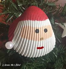 Other shell beads, ornaments, and offerings: Santa Shell Ornament Christmas Crafts Xmas Crafts Easy Christmas Ornaments