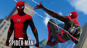 The Spider Man Far From Home Suit Is In Spider Man Ps4 Gameplay Showcase Youtube Spiderman Spiderman Suits Man