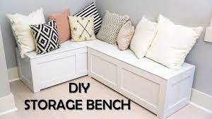How to build bench seating with storage. Kitchen Nook Storage Bench Diy Youtube