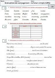 0 évaluation0% ont trouvé ce document utile exercice 1 : Une Evaluation Sur Le Futur Simple Cm1 Languageresources Language Resources Futur Simple Conjugaison Cm1 Cm1