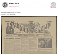 Enkele kandidaten stellen zich voor… nieuws, nieuws voorpagina. Abraham Nu Ook Met Voorpagina S Vlaamse Erfgoedbibliotheken