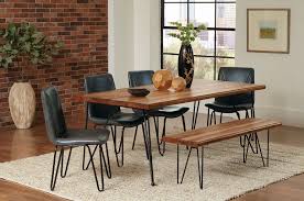 Chambler Dining Room Set W Grey Chairs Upholstered Chairs Rustic Dining Room Coaster Furniture
