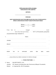 Selanjutnya disebut sebagai pihak kedua. Perjanjian Pengambilan Sampah